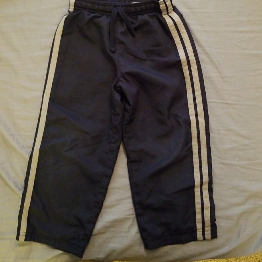 jumping beans navy blue and gray striped sweatpant